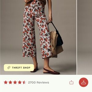 Maeve Colette Floral Cropped Wide-Leg Pants